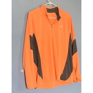 Avia Neon Orange and Gray Athletic Lightweight Zipper Jacket